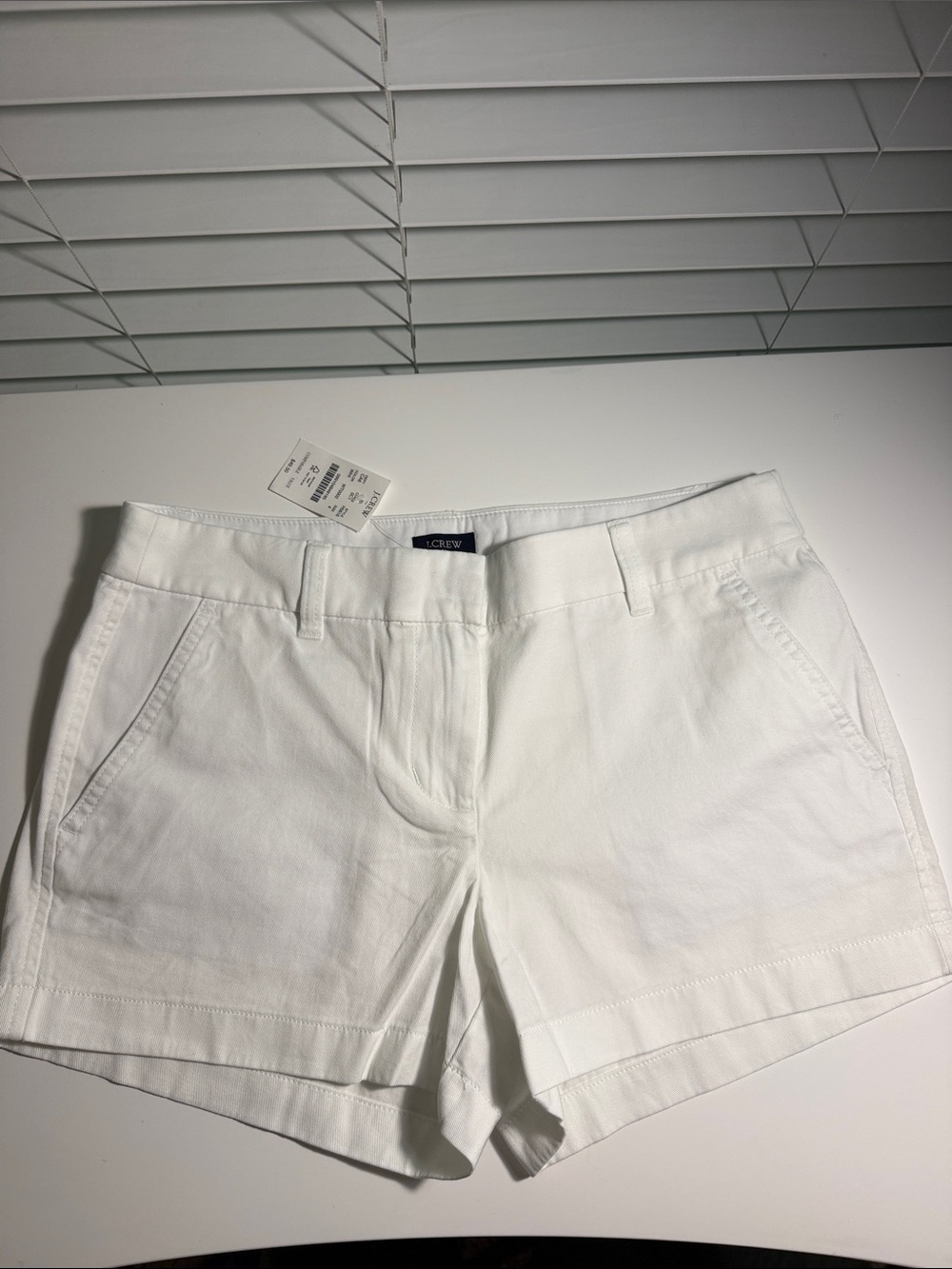 J. Crew Women's White Cotton Bermuda Shorts